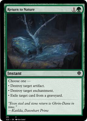 Return to Nature card from Starter Commander Decks