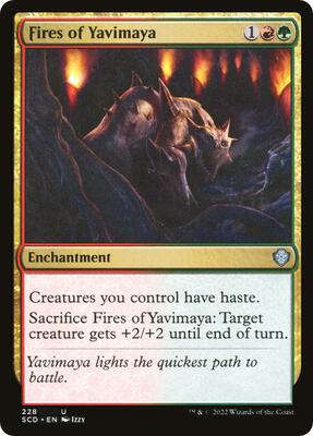 Fires of Yavimaya card from Starter Commander Decks