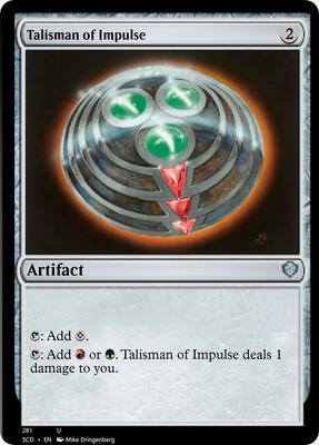Talisman of Impulse card from Starter Commander Decks