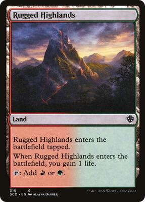Rugged Highlands card from Starter Commander Decks