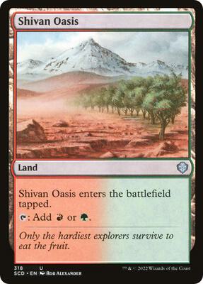 Shivan Oasis card from Starter Commander Decks
