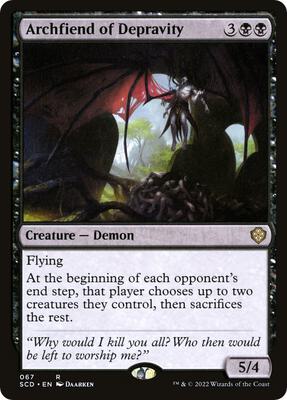 Archfiend of Depravity card from Starter Commander Decks