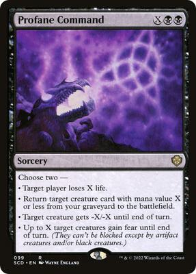 Profane Command card from Starter Commander Decks