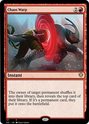 Chaos Warp card from Starter Commander Decks