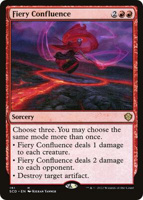 Fiery Confluence card from Starter Commander Decks