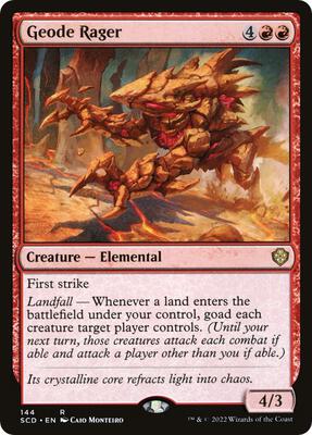 Geode Rager card from Starter Commander Decks
