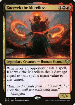 Kaervek the Merciless card from Starter Commander Decks