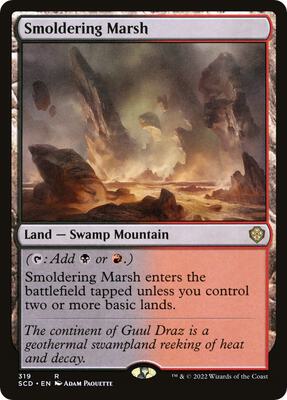 Smoldering Marsh card from Starter Commander Decks
