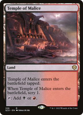 Temple of Malice card from Starter Commander Decks
