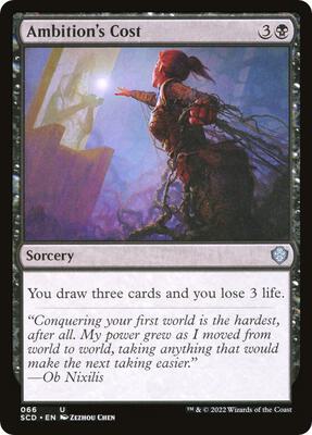 Ambition's Cost card from Starter Commander Decks