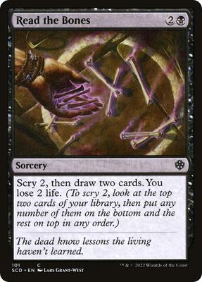 Read the Bones card from Starter Commander Decks