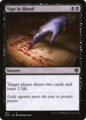 Sign in Blood card from Starter Commander Decks