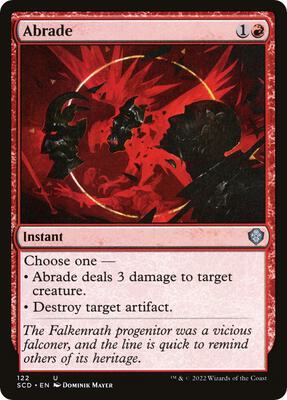 Abrade card from Starter Commander Decks
