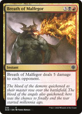 Breath of Malfegor card from Starter Commander Decks