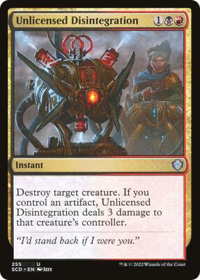 Unlicensed Disintegration card from Starter Commander Decks