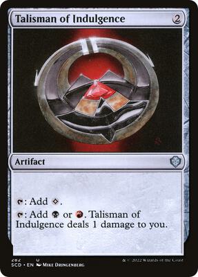 Talisman of Indulgence card from Starter Commander Decks