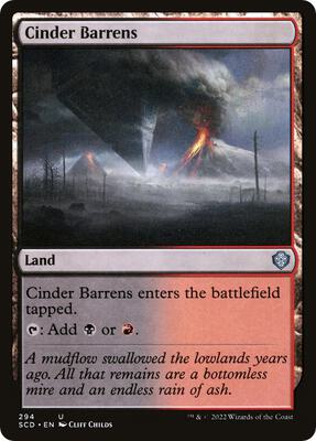 Cinder Barrens card from Starter Commander Decks