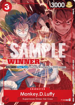 Monkey.D.Luffy - P-006 (Winner Pack Vol. 1) card from One Piece Promotion Cards
