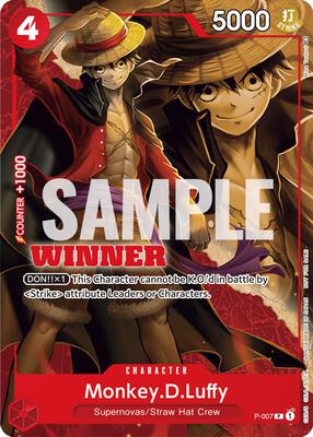 Monkey.D.Luffy - P-007 (Winner Pack Vol. 1) card from One Piece Promotion Cards