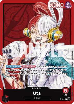 Uta (One Piece Film Red) card from One Piece Promotion Cards