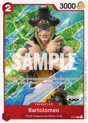 Bartolomeo (One Piece Film Red) card from One Piece Promotion Cards
