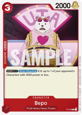Bepo (One Piece Film Red) card from One Piece Promotion Cards