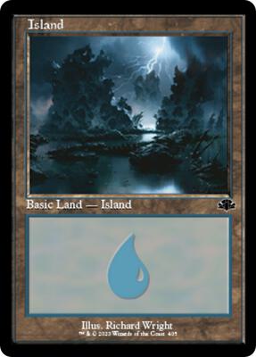 Island (405) (Retro Frame) card from Dominaria Remastered