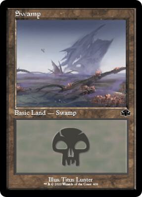 Swamp (406) (Retro Frame) card from Dominaria Remastered