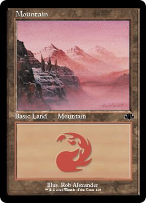 Mountain (408) (Retro Frame) card from Dominaria Remastered