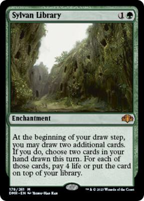 Sylvan Library card from Dominaria Remastered