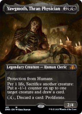 Yawgmoth, Thran Physician (Borderless) card from Dominaria Remastered