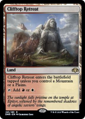 Clifftop Retreat card from Dominaria Remastered
