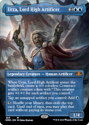 Urza, Lord High Artificer (Borderless) card from Dominaria Remastered