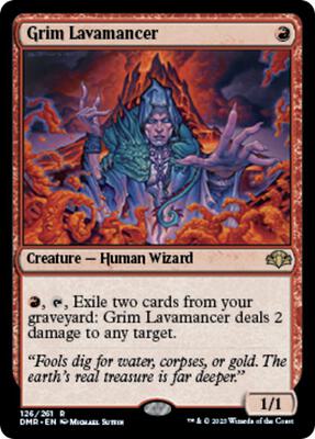 Grim Lavamancer card from Dominaria Remastered