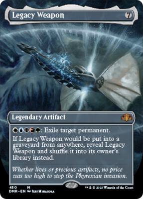 Legacy Weapon (Borderless) card from Dominaria Remastered
