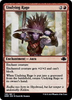 Undying Rage card from Dominaria Remastered
