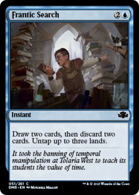 Frantic Search card from Dominaria Remastered