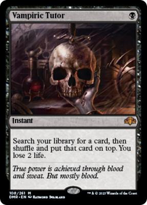 Vampiric Tutor card from Dominaria Remastered