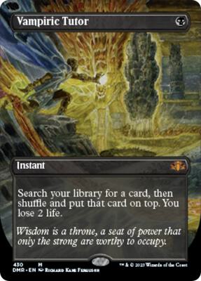 Vampiric Tutor (Borderless) card from Dominaria Remastered