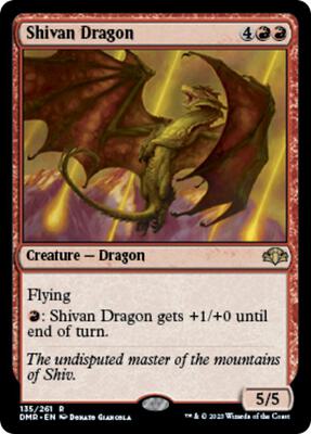 Shivan Dragon card from Dominaria Remastered