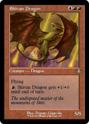 Shivan Dragon (Retro Frame) card from Dominaria Remastered