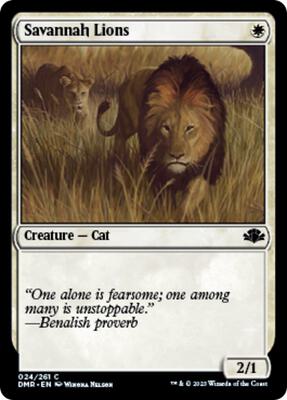 Savannah Lions card from Dominaria Remastered