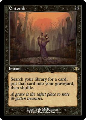 Entomb (Retro Frame) card from Dominaria Remastered