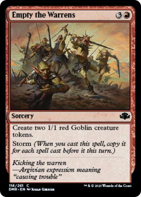 Empty the Warrens card from Dominaria Remastered