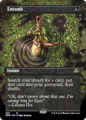 Entomb (Borderless) card from Dominaria Remastered