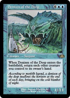Denizen of the Deep (Retro Frame) card from Dominaria Remastered
