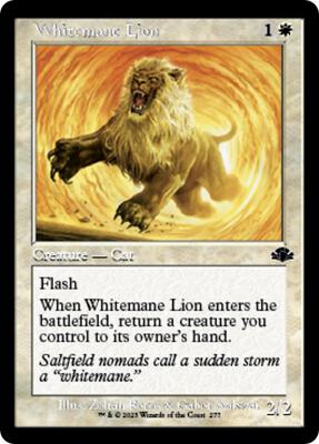Whitemane Lion (Retro Frame) card from Dominaria Remastered