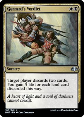 Gerrard's Verdict card from Dominaria Remastered