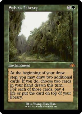 Sylvan Library (Retro Frame) card from Dominaria Remastered