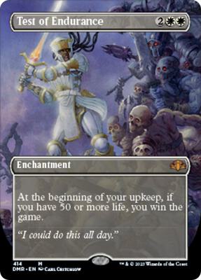 Test of Endurance (Borderless) card from Dominaria Remastered